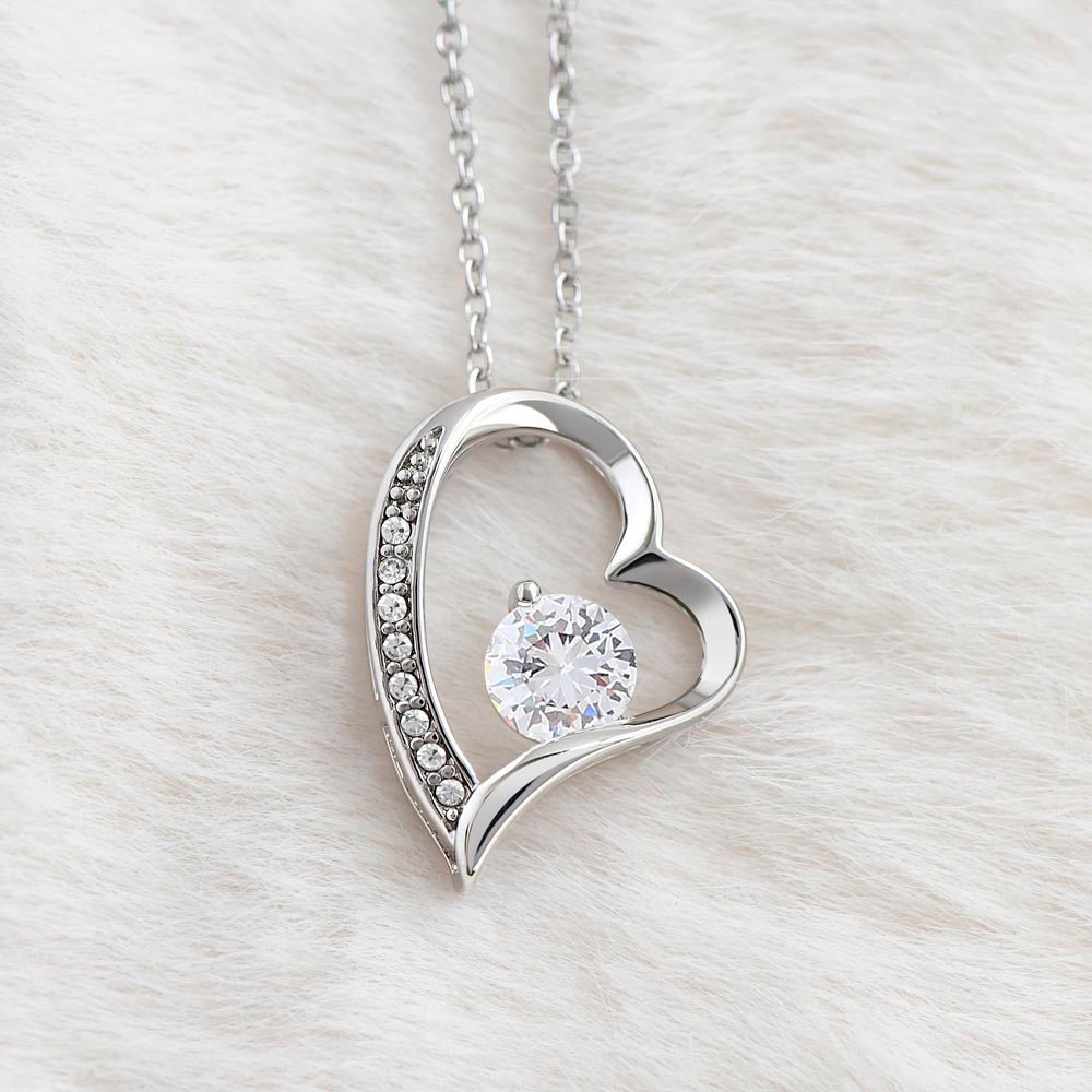 To My Wife - I will always and forever love you - Heart Necklace