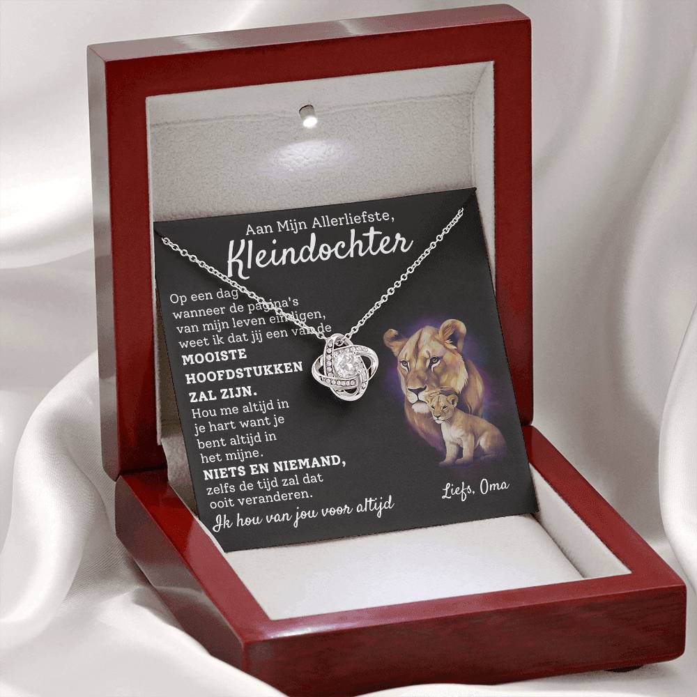 To My Granddaughter - Love Knot - Lions