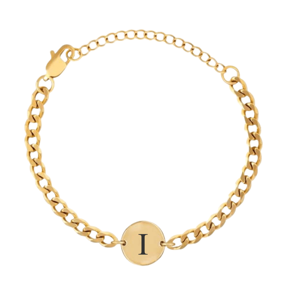 Coin Bracelet with Initial