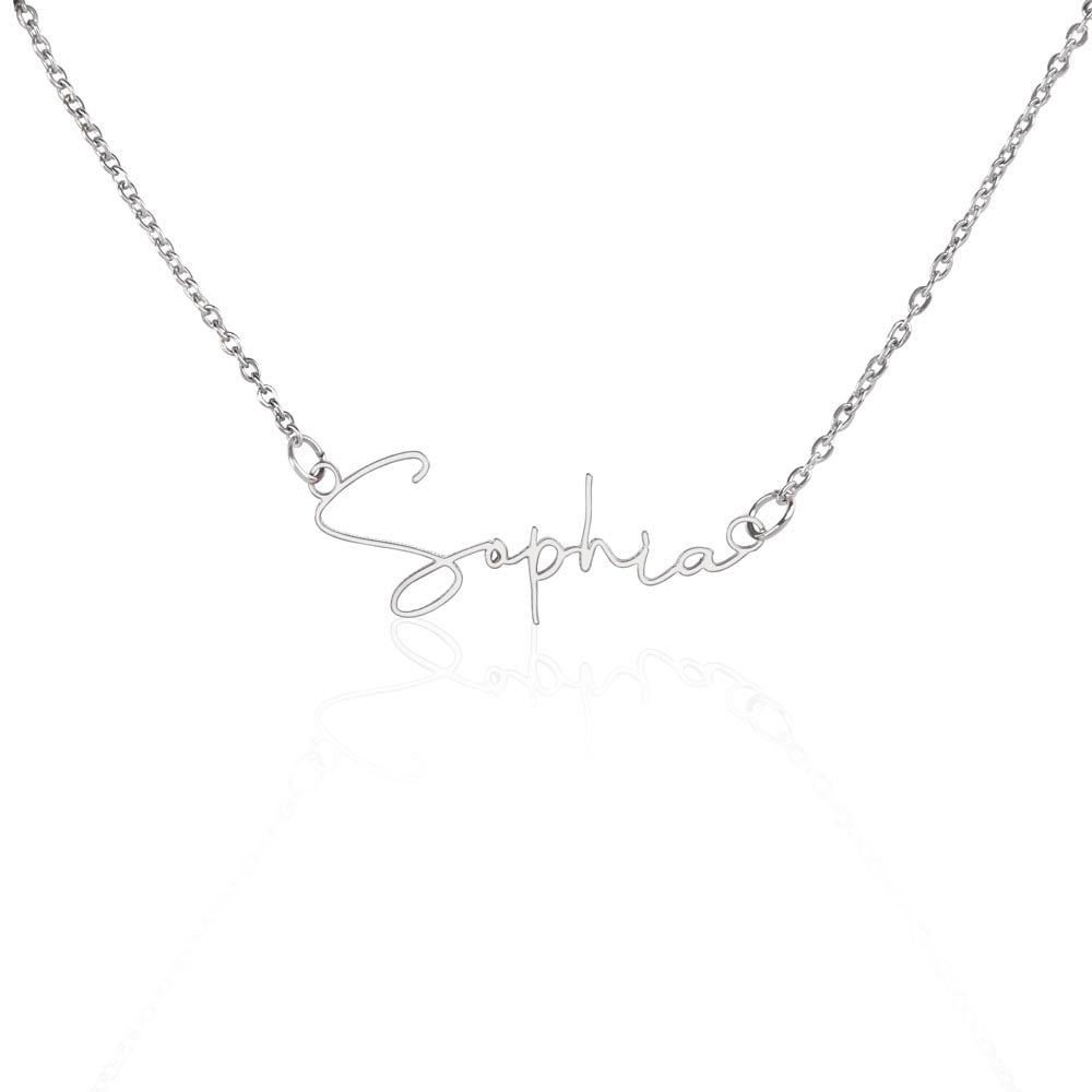 To My Daughter - Name Necklace - I will always carry you in my heart - Love, Dad