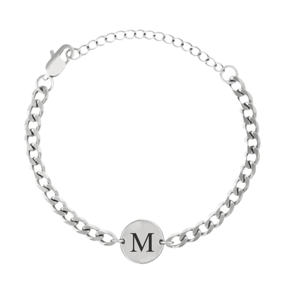 Coin Bracelet with Initial