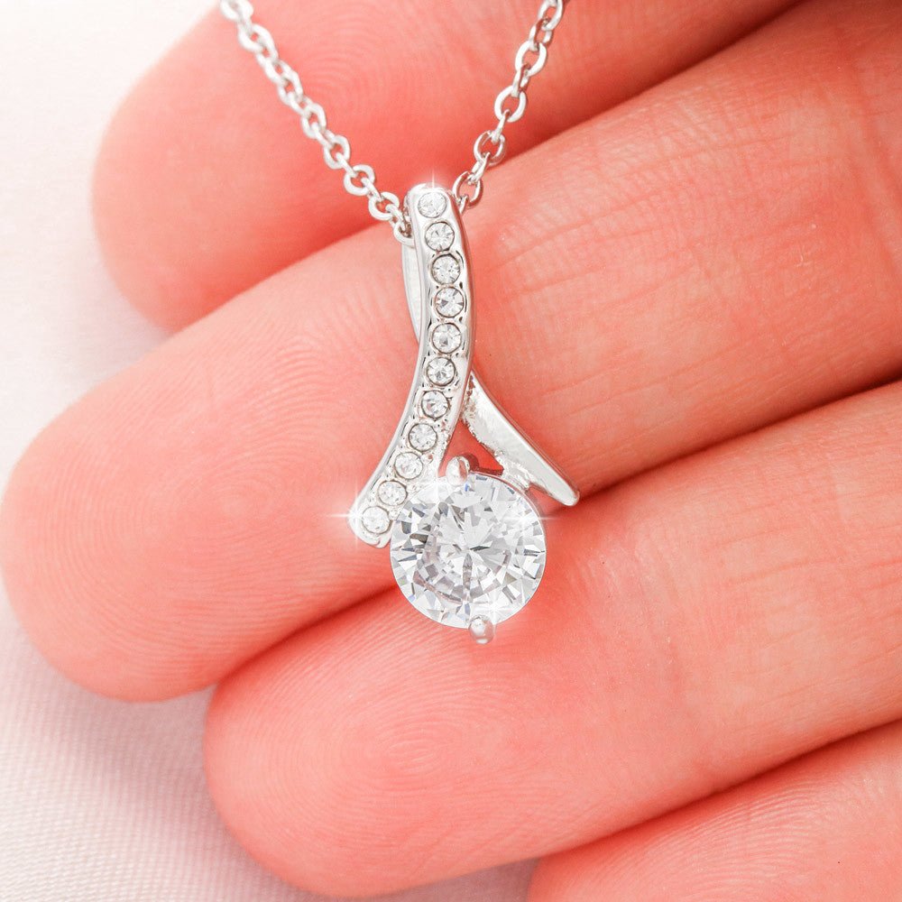 To My Granddaughter - If I'm Ever Not There - 14k White Gold Necklace