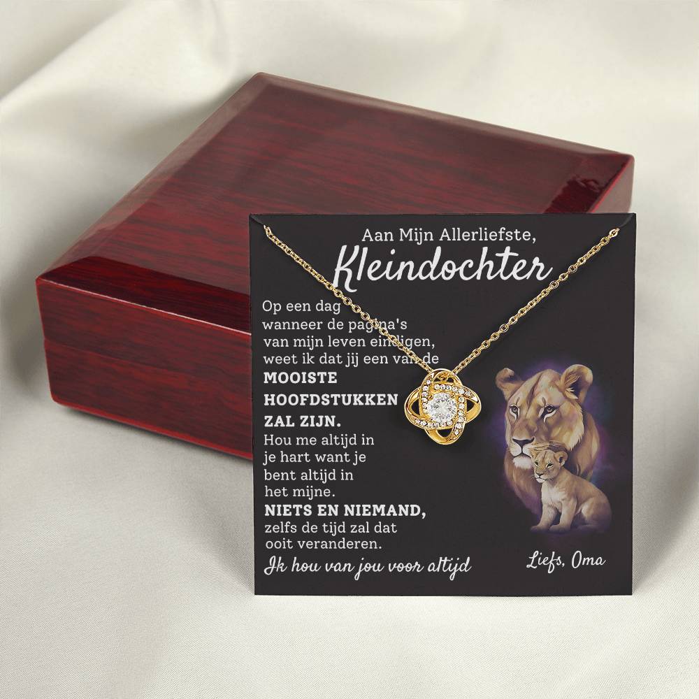 To My Granddaughter - Love Knot - Lions