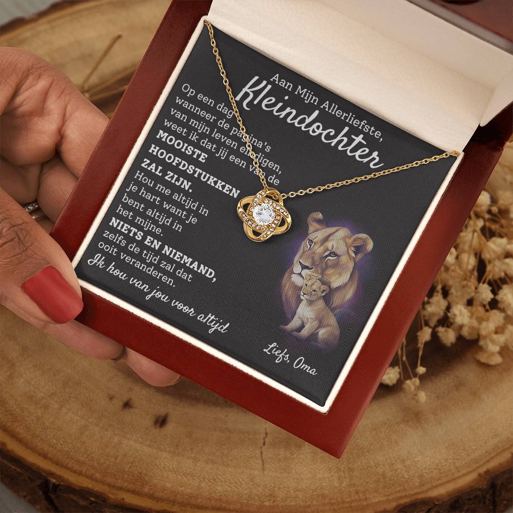 To My Granddaughter - Love Knot - Lions