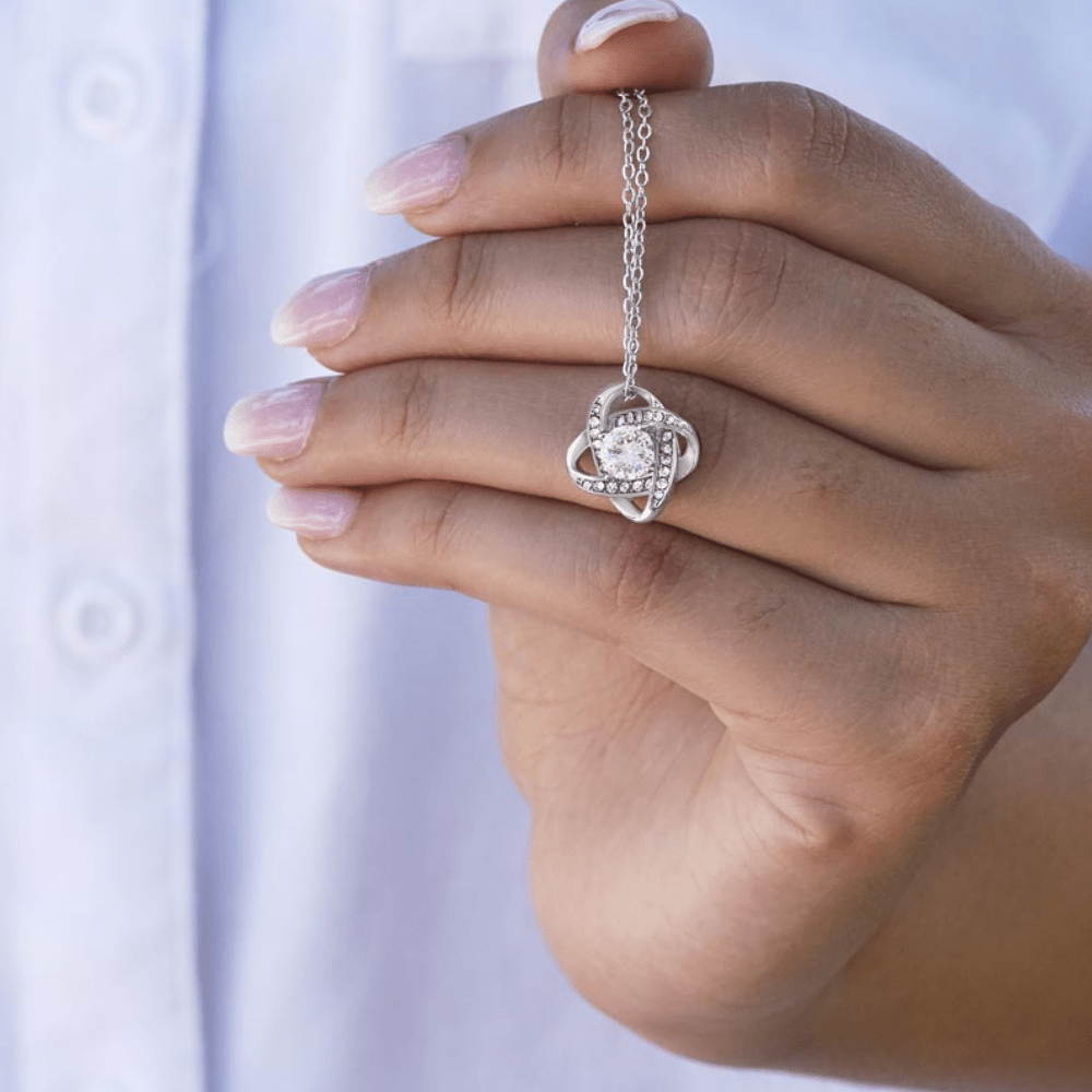 Eternal Rose Box - With Love Knot Necklace & Real Rose