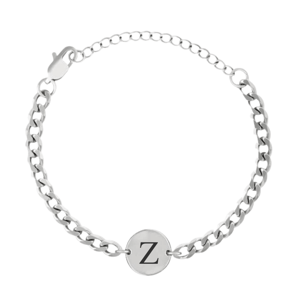 Coin Bracelet with Initial