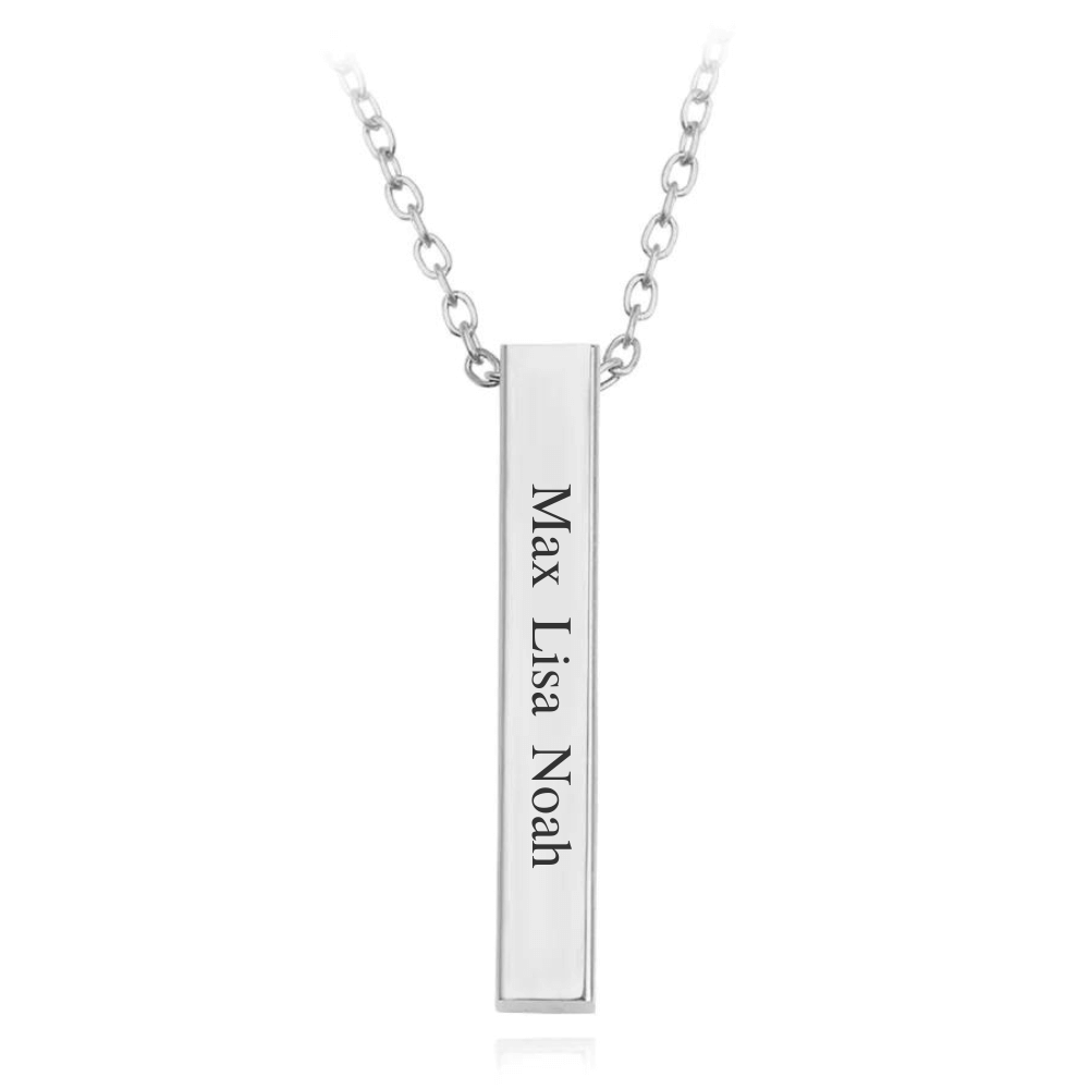 Engraved Bar Necklace