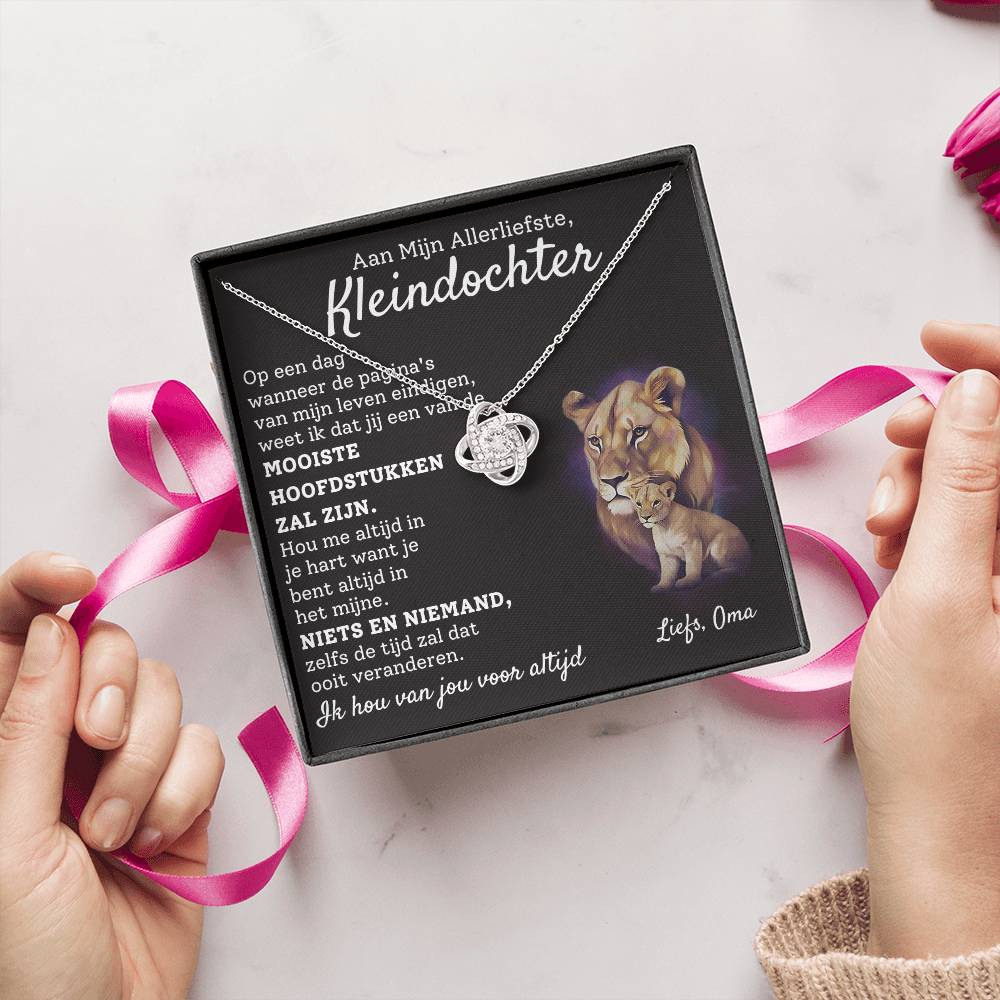 To My Granddaughter - Love Knot - Lions