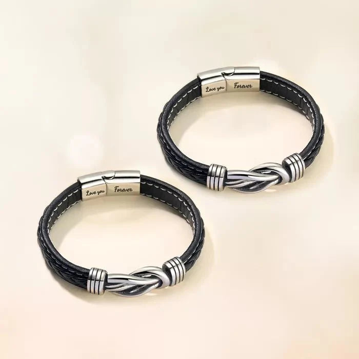 To My Man - I Love You; Forever - Infinity Bracelets for Couples