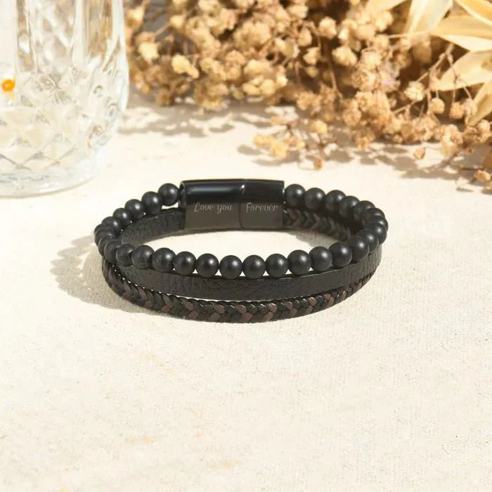 To My Husband - Lava Stone Bracelet