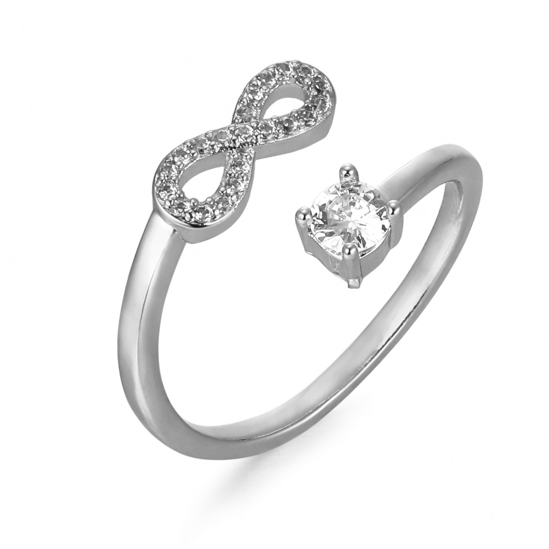 Letter Ring 'Initial' with Zirconia