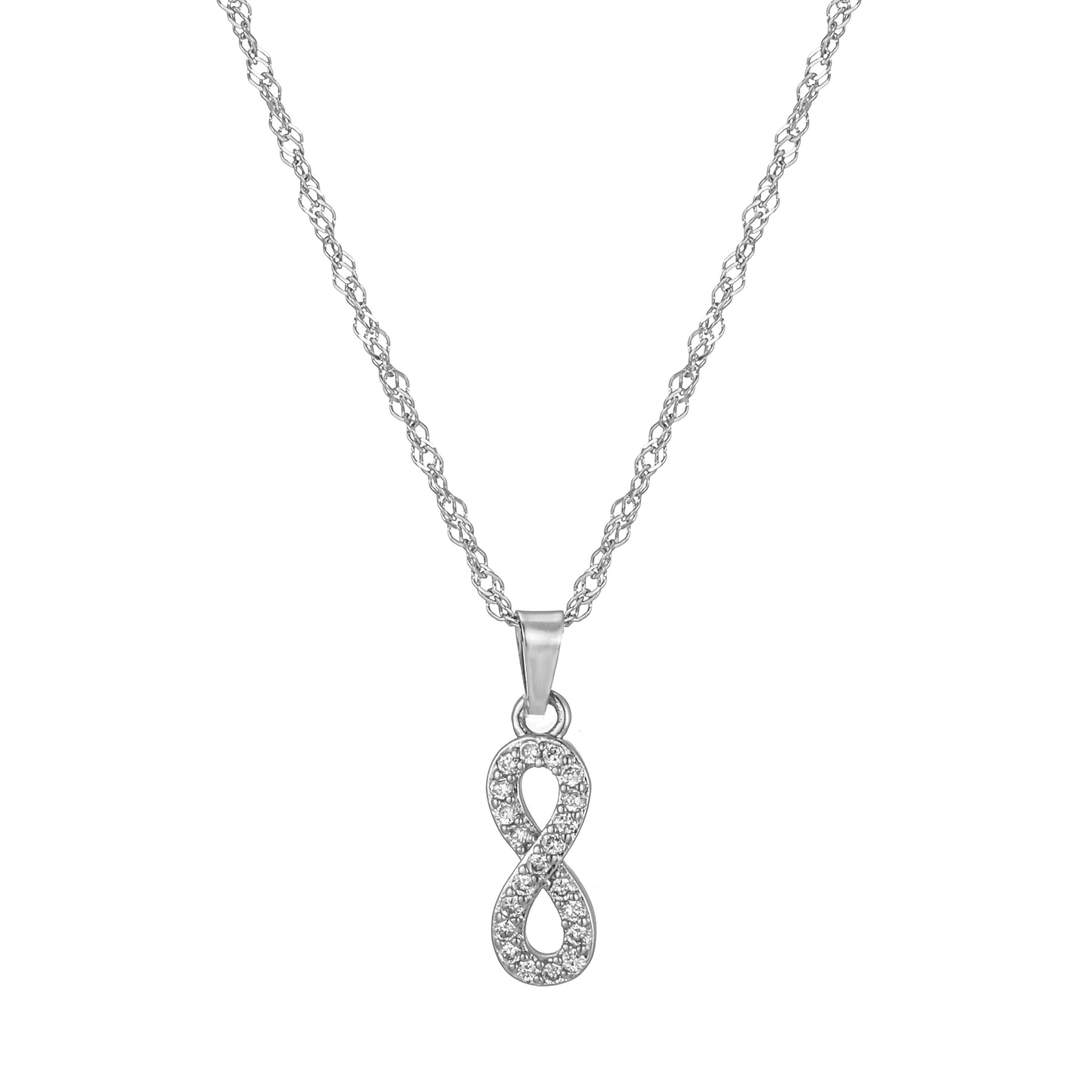 Letter Necklace with Zirconia