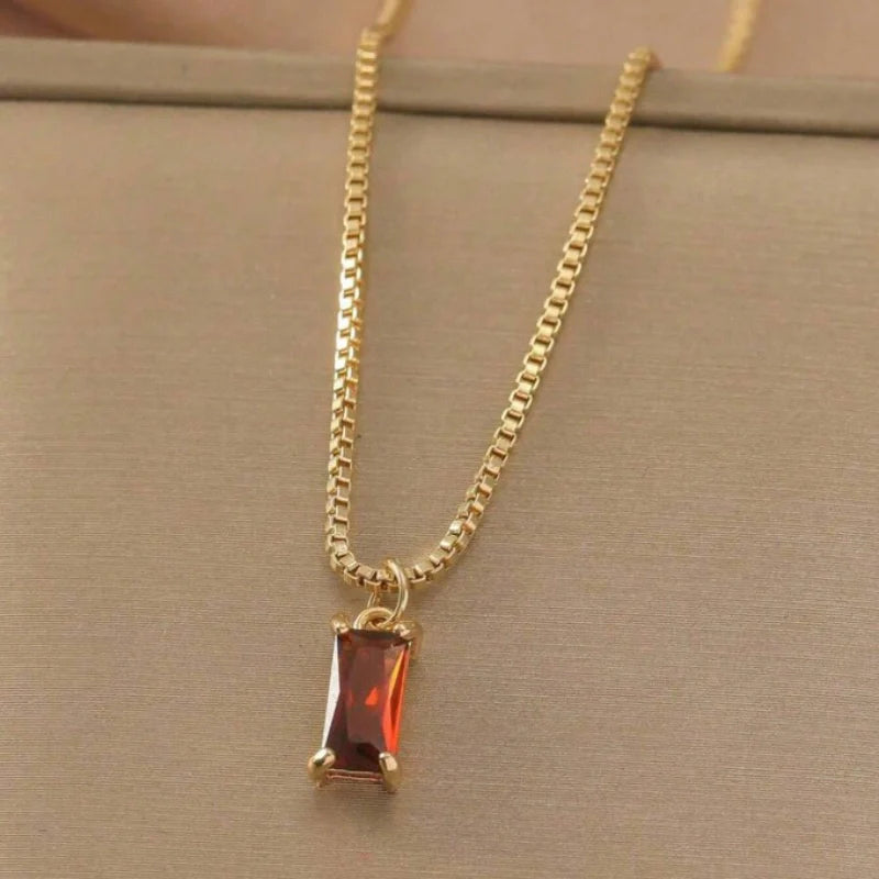 Personalized Birthstone Pendant - Mother Daughter Necklace