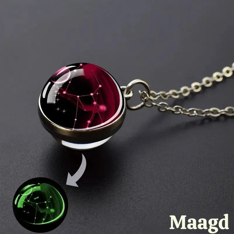 Personalized Glow-in-the-Dark Constellation Pendant Necklace - Gifts for Him