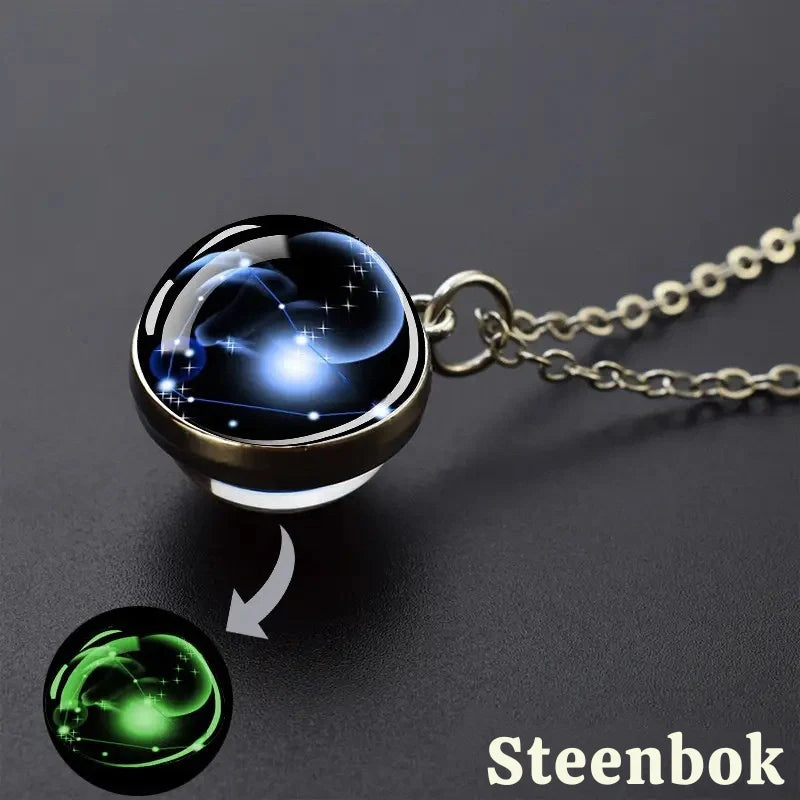 Personalized Glow-in-the-Dark Constellation Pendant Necklace - Gifts for Him