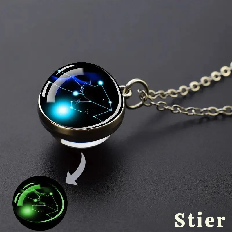 Personalized Glow-in-the-Dark Constellation Pendant Necklace - Gifts for Him
