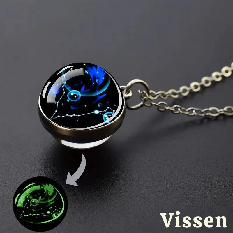 Personalized Glow-in-the-Dark Constellation Pendant Necklace - Gifts for Him