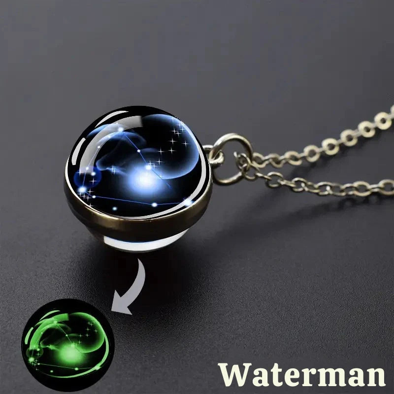 Personalized Glow-in-the-Dark Constellation Pendant Necklace - Gifts for Him