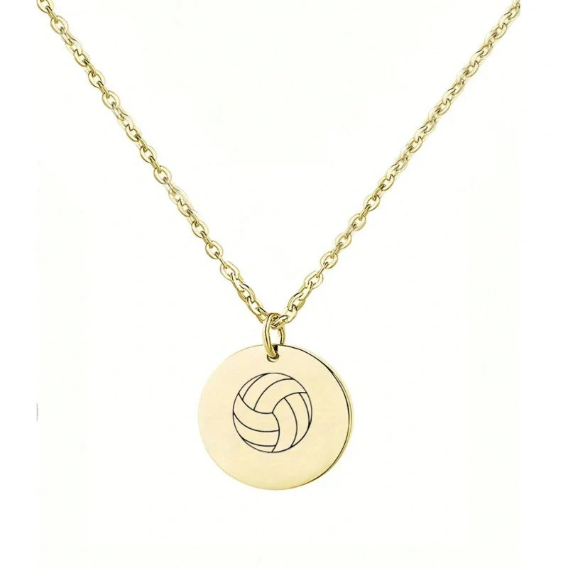 Personalized Name Engraved Sports Pendant Necklace - Boys Necklace