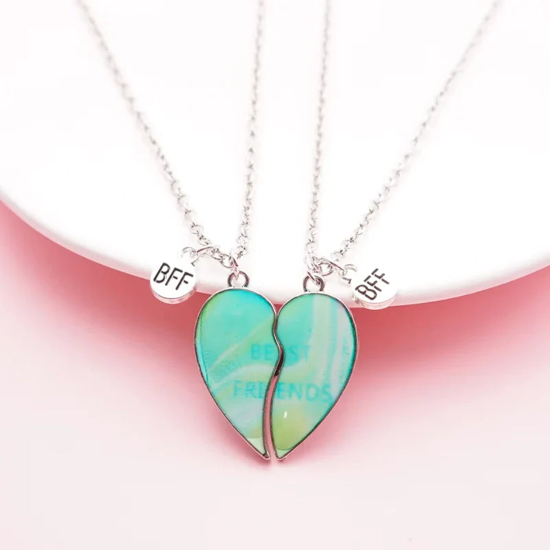 Best Friends Forever Broken Heart Pendant Necklace Set - Gifts for Friends