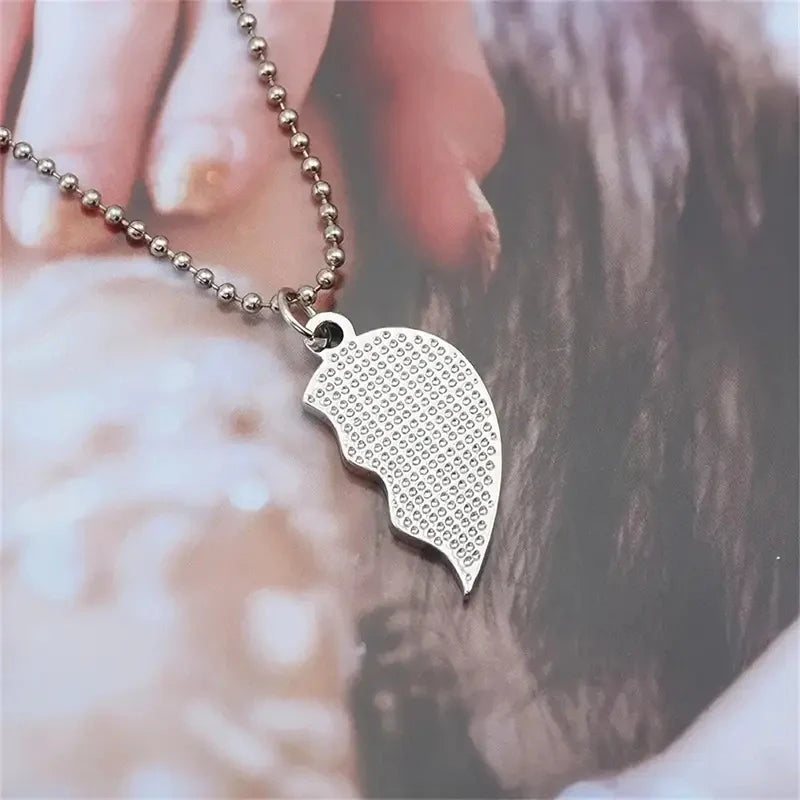 Best Friends Heart Pendant Necklace Set with Rhinestones - Gifts for Friends