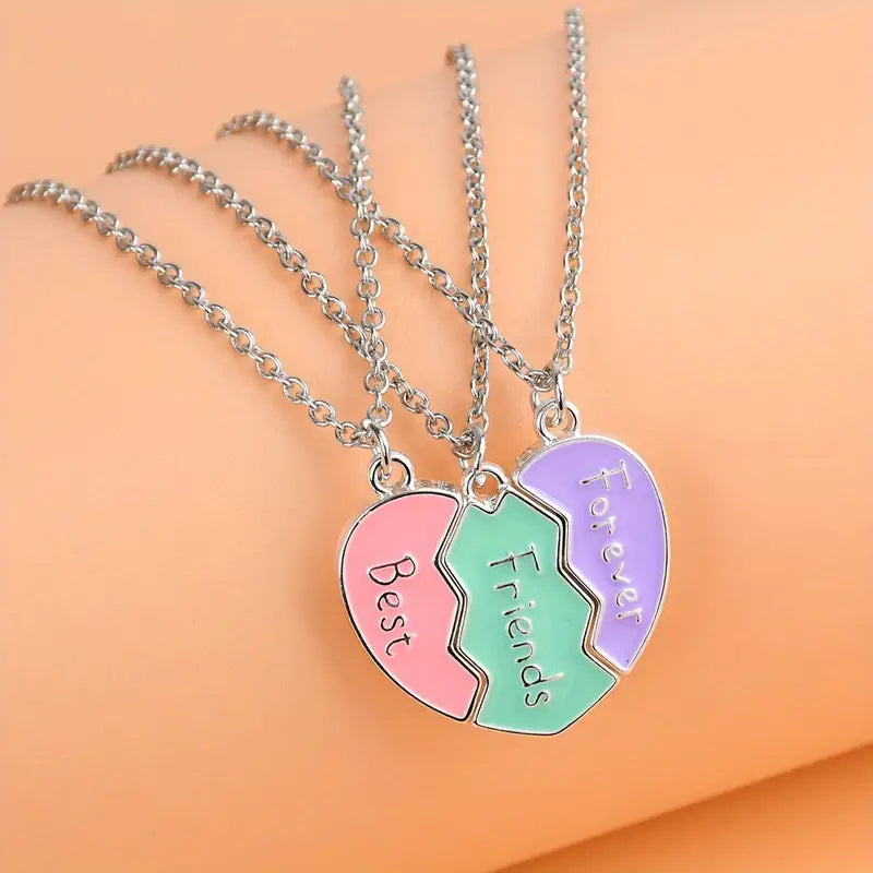 Heart Magnetic BFF Pendant Necklace Set - Gifts for Girlfriend