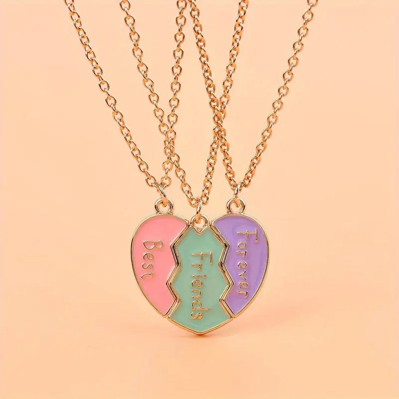 Heart Magnetic BFF Pendant Necklace Set - Gifts for Girlfriend