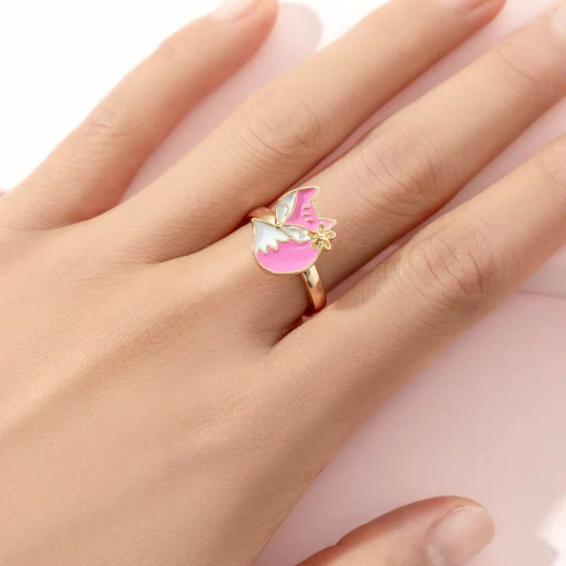 Engraved Colorful Cartoon Pattern Fidget Adjustable Ring for Kids - Gift for Children