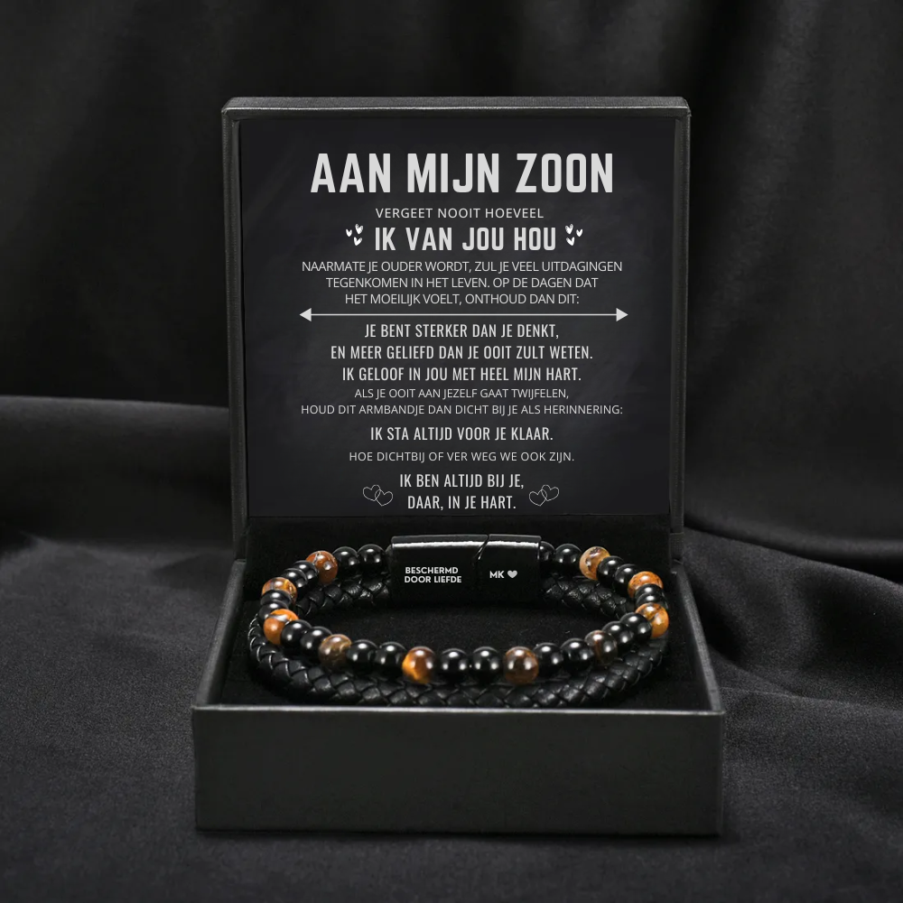 To My Son - The Guardian - Tiger Eye Protection Bracelet