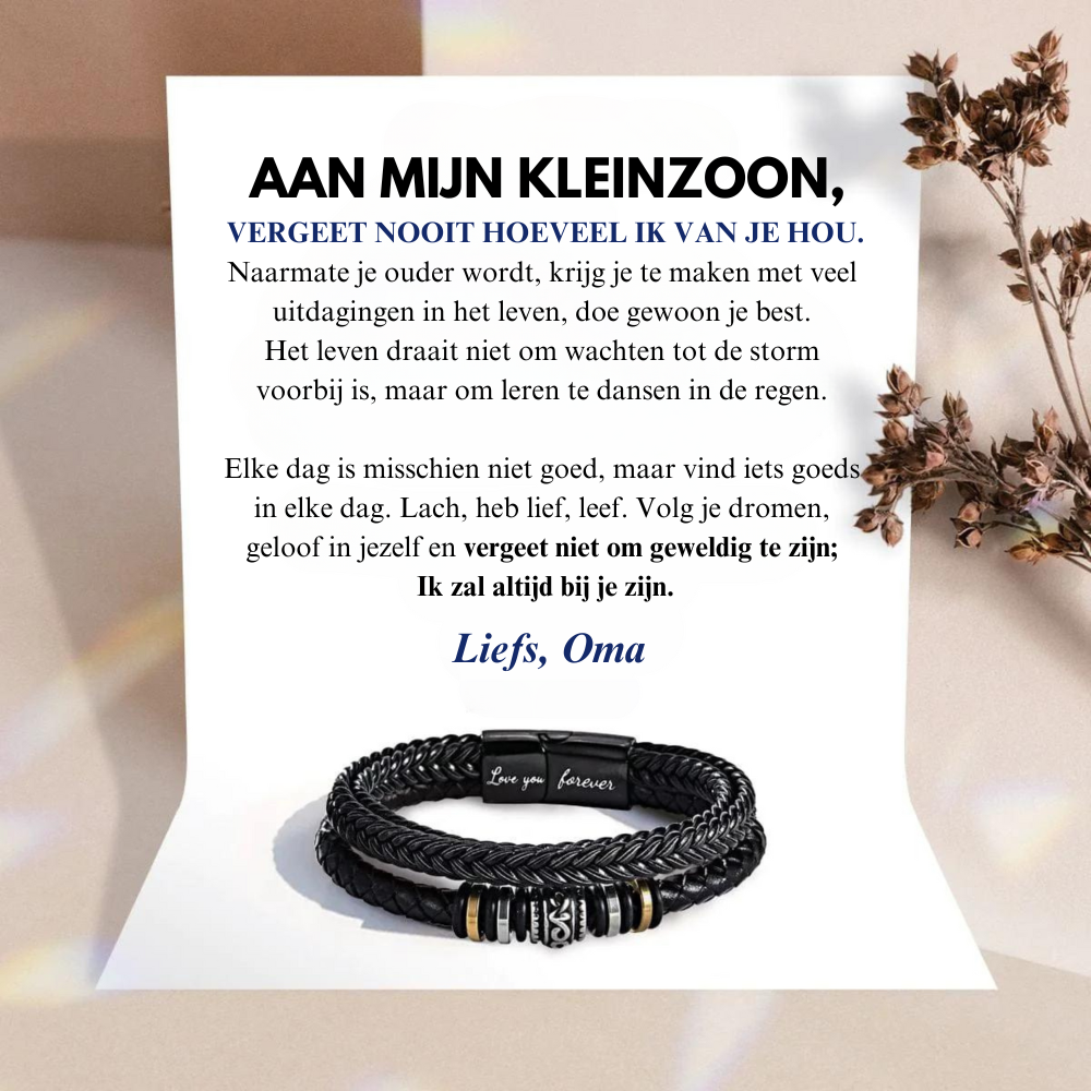 To My Grandson - Love Grandma - Learning Bracelet