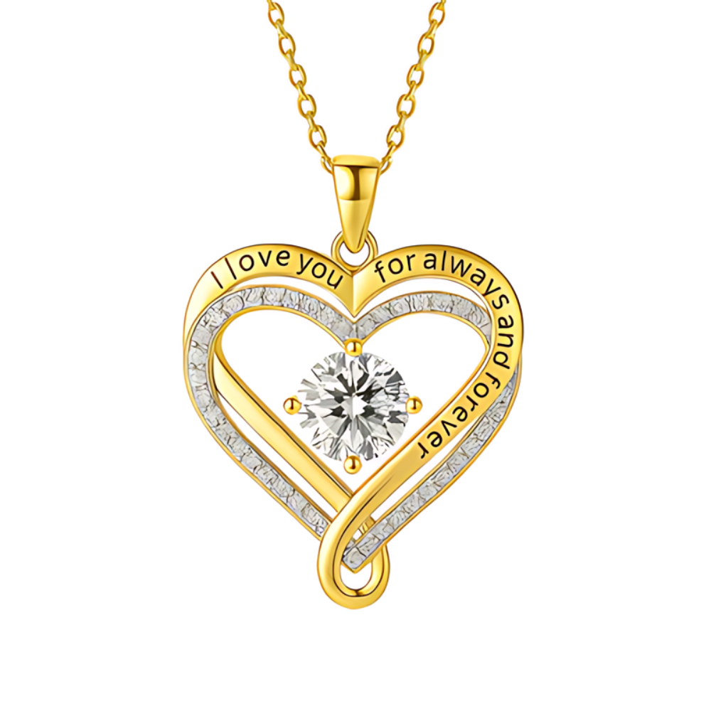 To My Treasure – Forever & Always – Heart Necklace