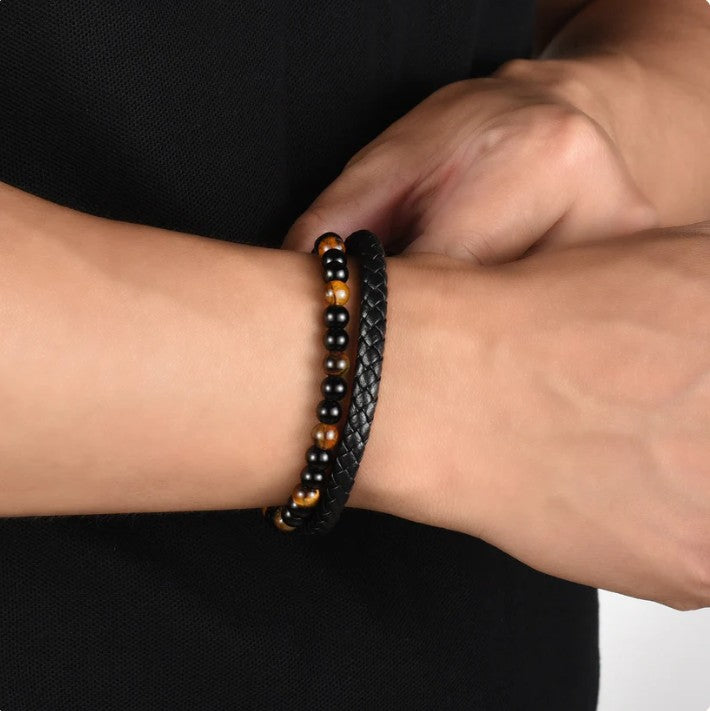 To My Son - Tiger Eye Protection Personalized Bracelet