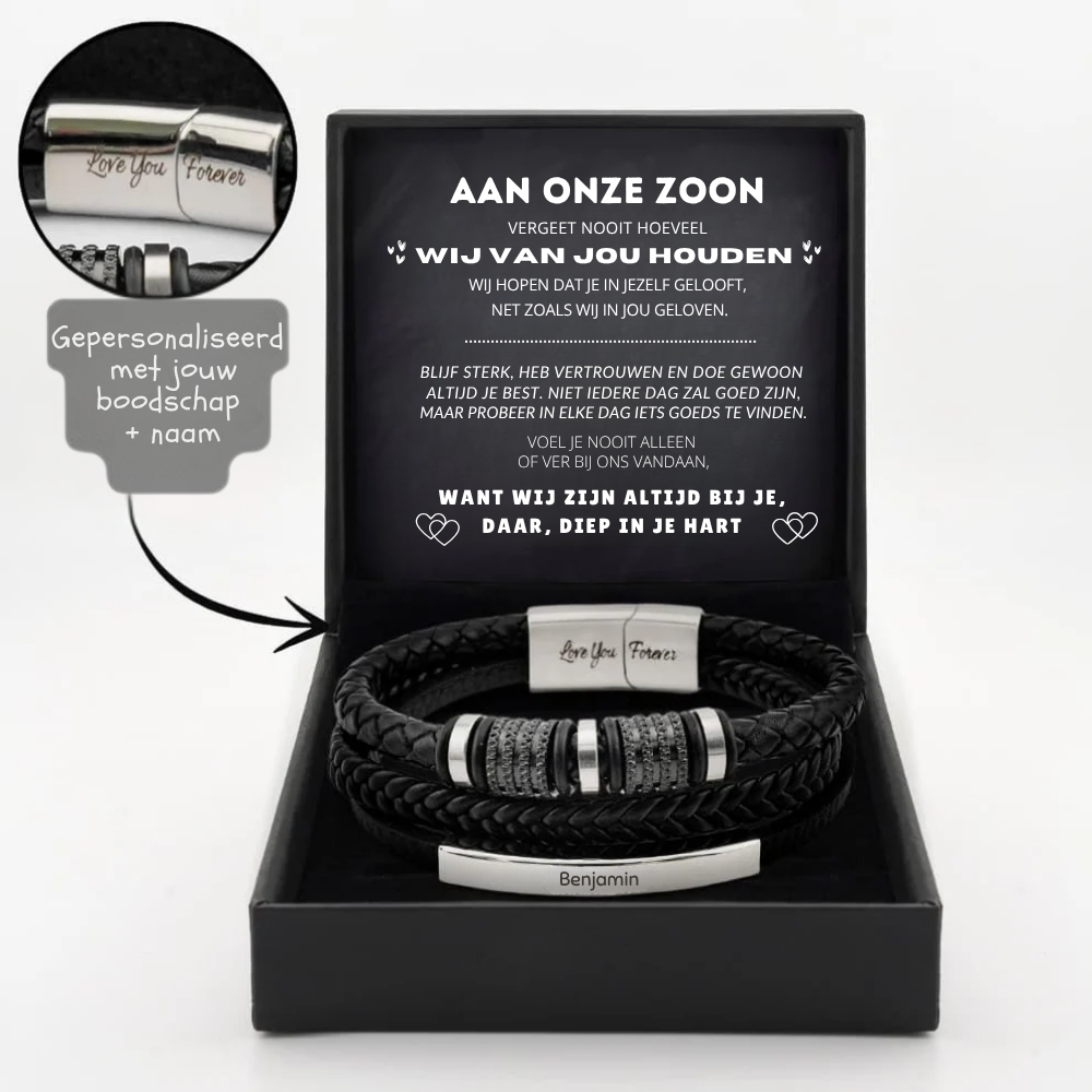 To My Son – Personalized “Forever Connected” Bracelet
