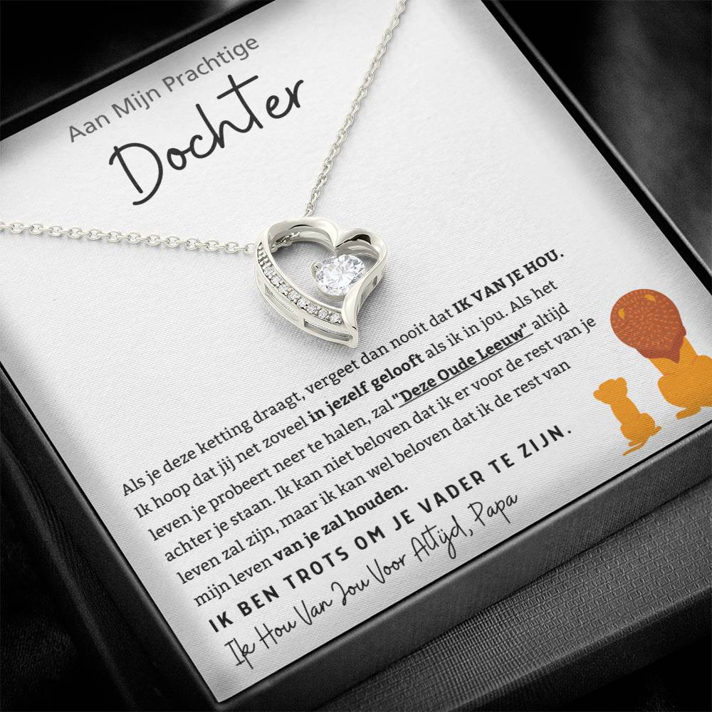 To My Daughter - I Am Proud to Be Your Father - Heart Necklace