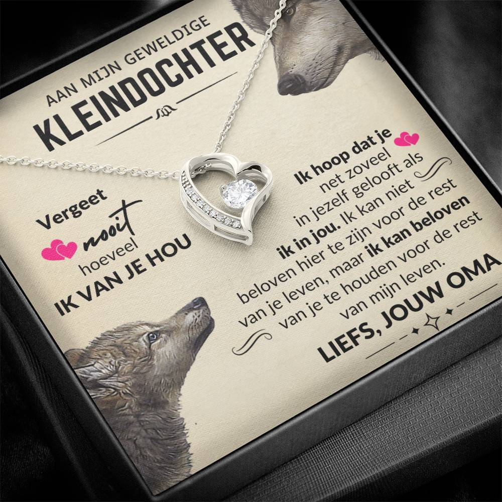 To My Granddaughter - Heart Necklace - Wolvin