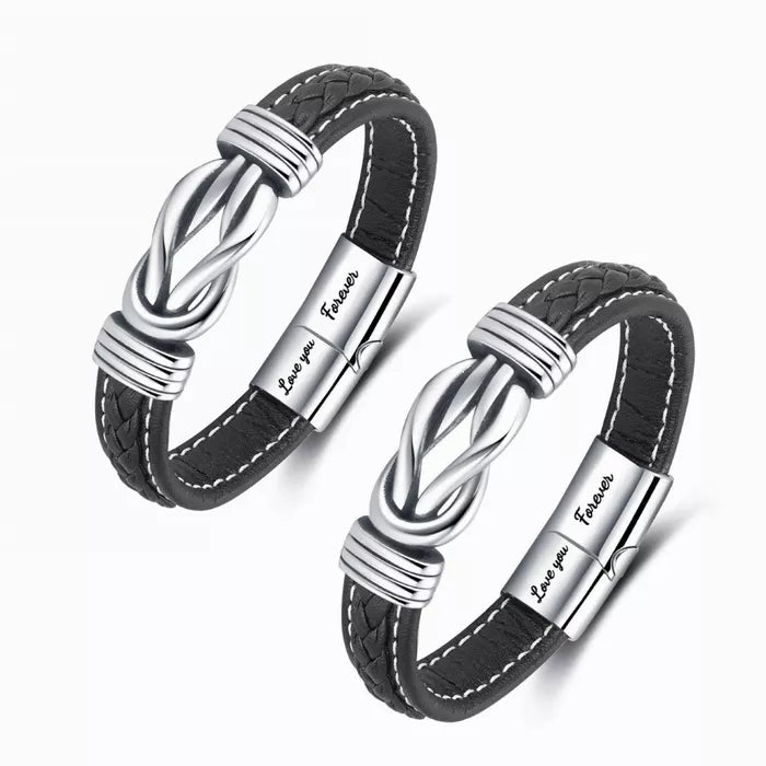 To My Man - I Love You; Forever - Infinity Bracelets for Couples
