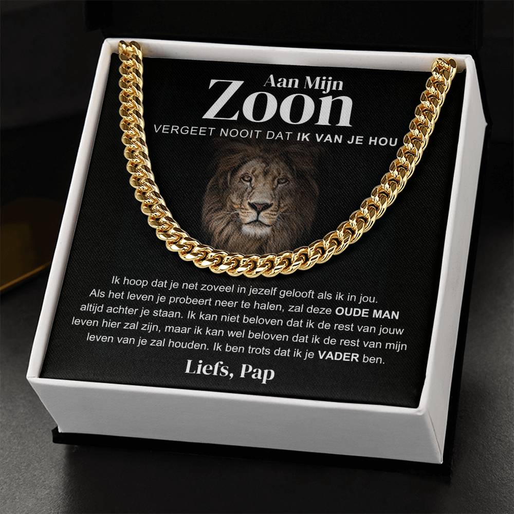 To My Son - Believe in Yourself - Cuban Chain