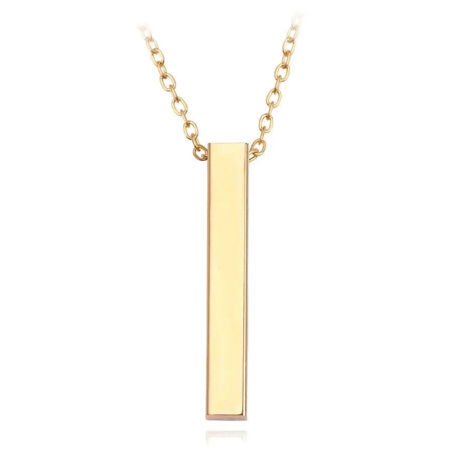 Bar Necklace with Engraving