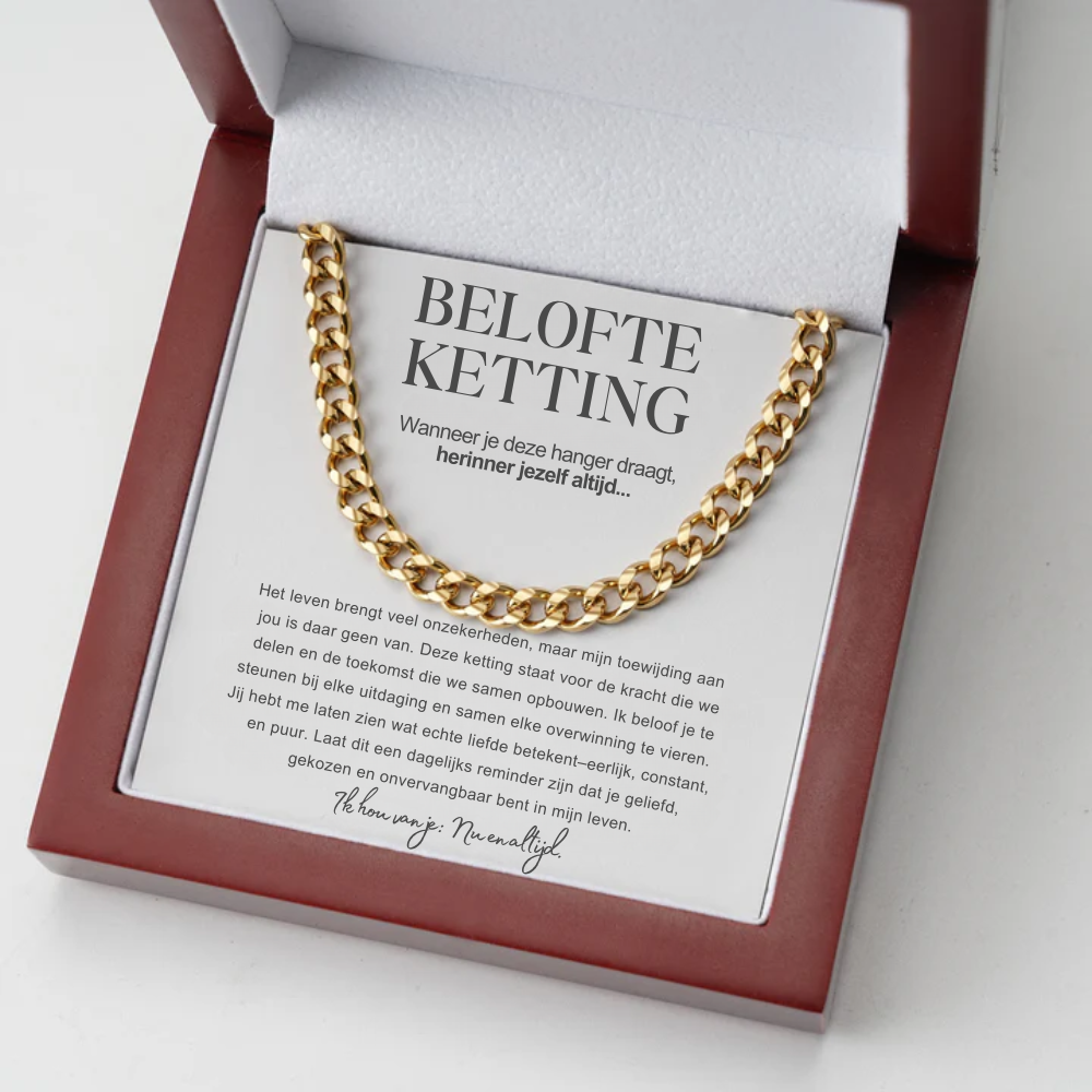 Promise Necklace - Cuban Chain