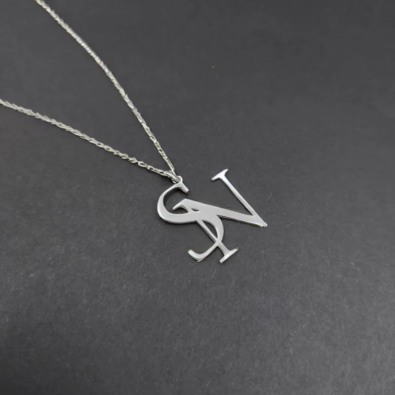 Double Letters Pendant Personalized Necklace - Gifts For Her