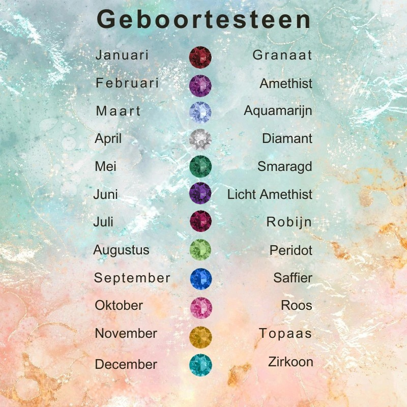 Personalized Necklace with Round Birthstone - Women's Necklace