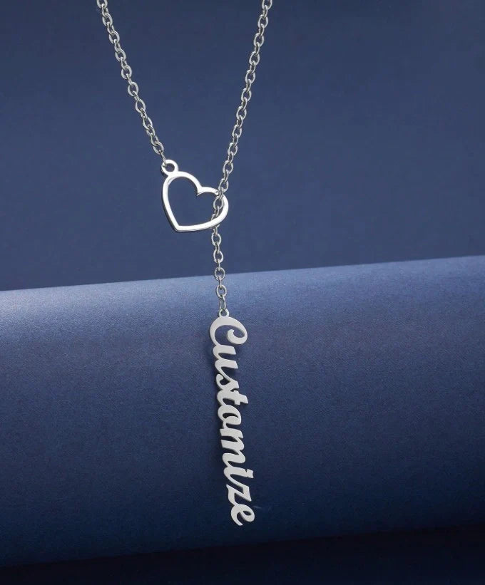 Engraved Heart Personalized Name Necklace - Gifts For Her