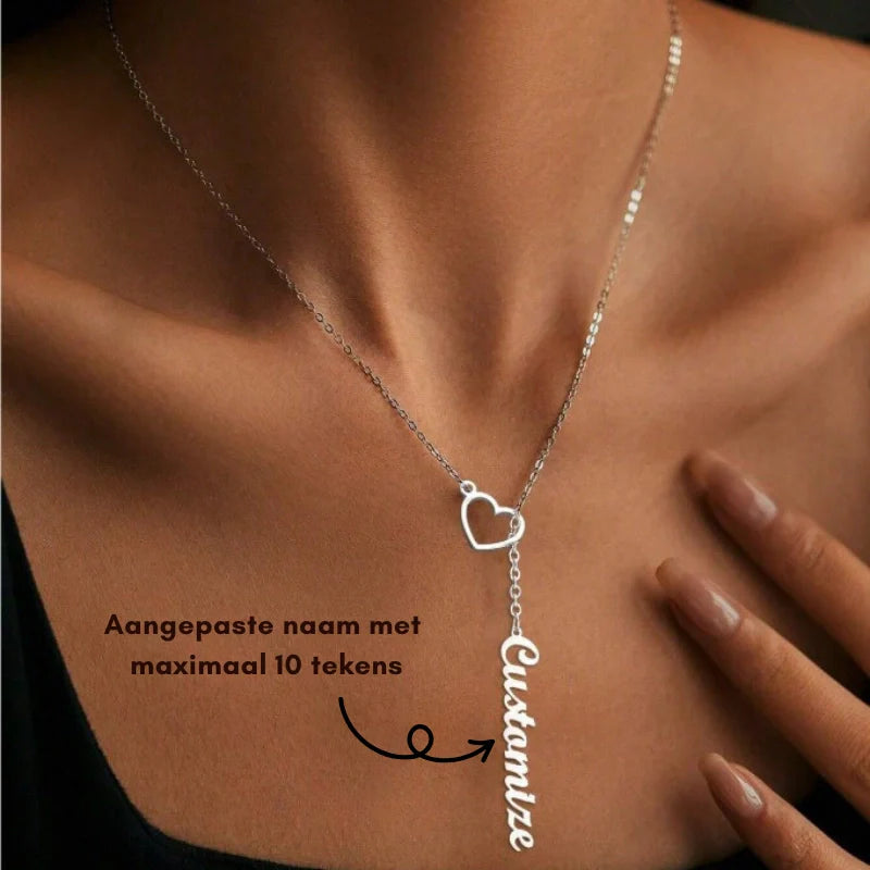 Engraved Heart Personalized Name Necklace - Gifts For Her