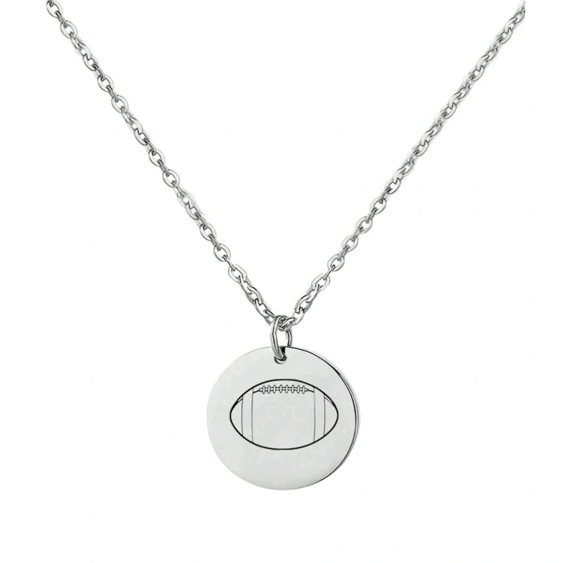 Engraved Sports Pendant Personalized Necklace - Gifts For Him