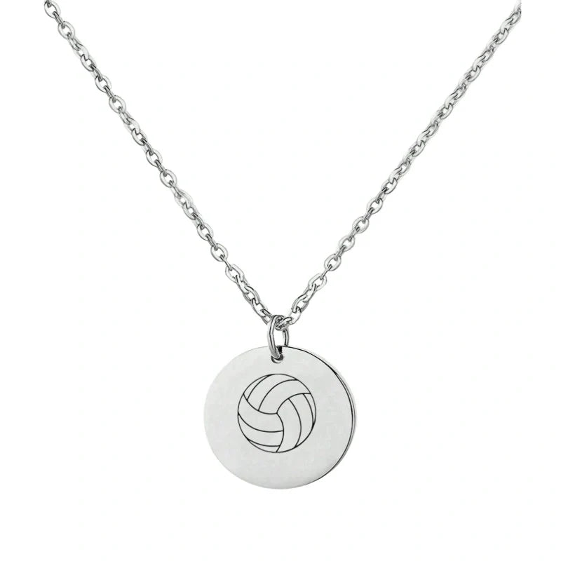 Engraved Sports Pendant Personalized Necklace - Gifts For Him