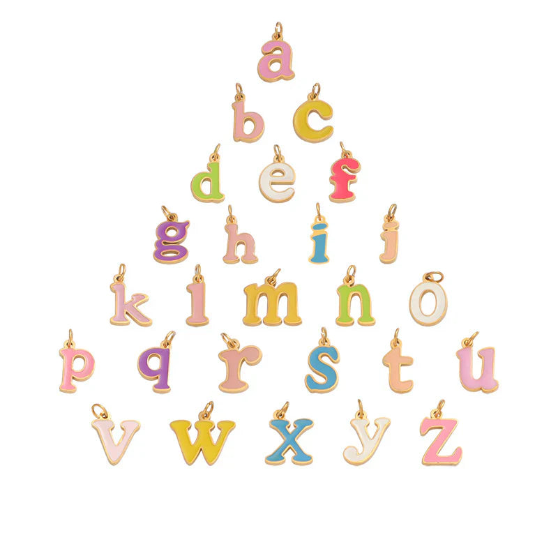 Personalized Glass Bead Necklace with Letter - Gift for Children