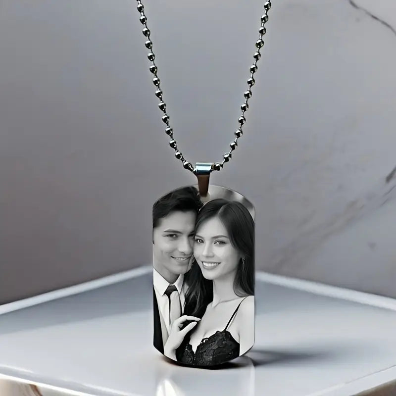 Personalized Pendant Necklace With Photo - Father's Day Gifts