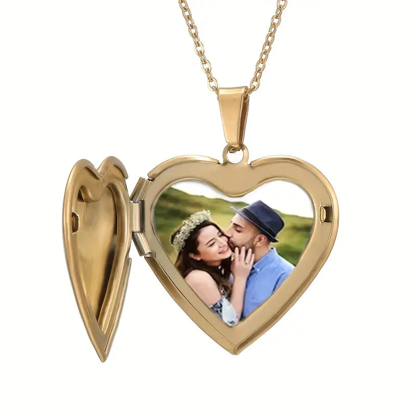 Personalized Heart-Shaped Photo Necklace - Mother's Day Gifts