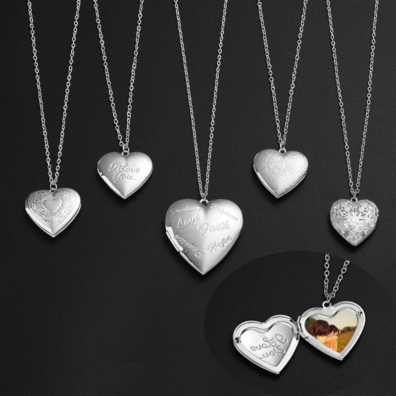 Personalized Heart-Shaped Photo Cut Necklace - Mother's Day Gifts