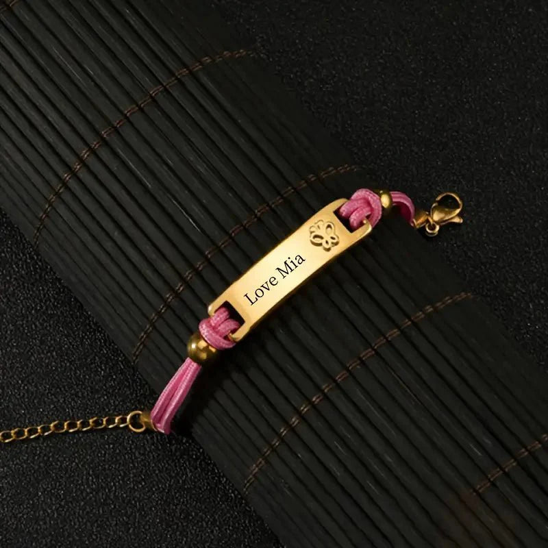 Personalized Rope Bracelet with Pattern for Kids